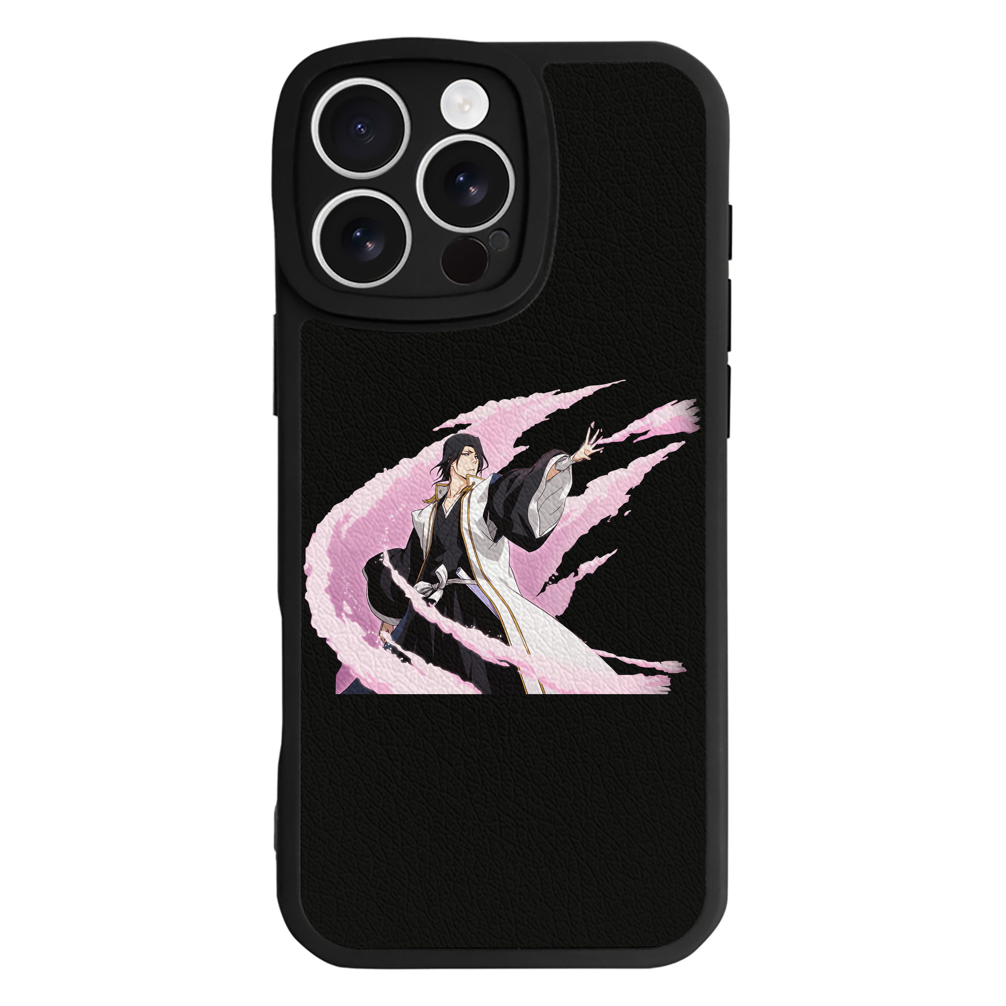 （画像用） ブリーチ くちき びゃくや BLEACH Kuchiki Byakuya 【iPhone 16シリーズ対応】シリコンスマホケース（レザー調） 材質：シリコン